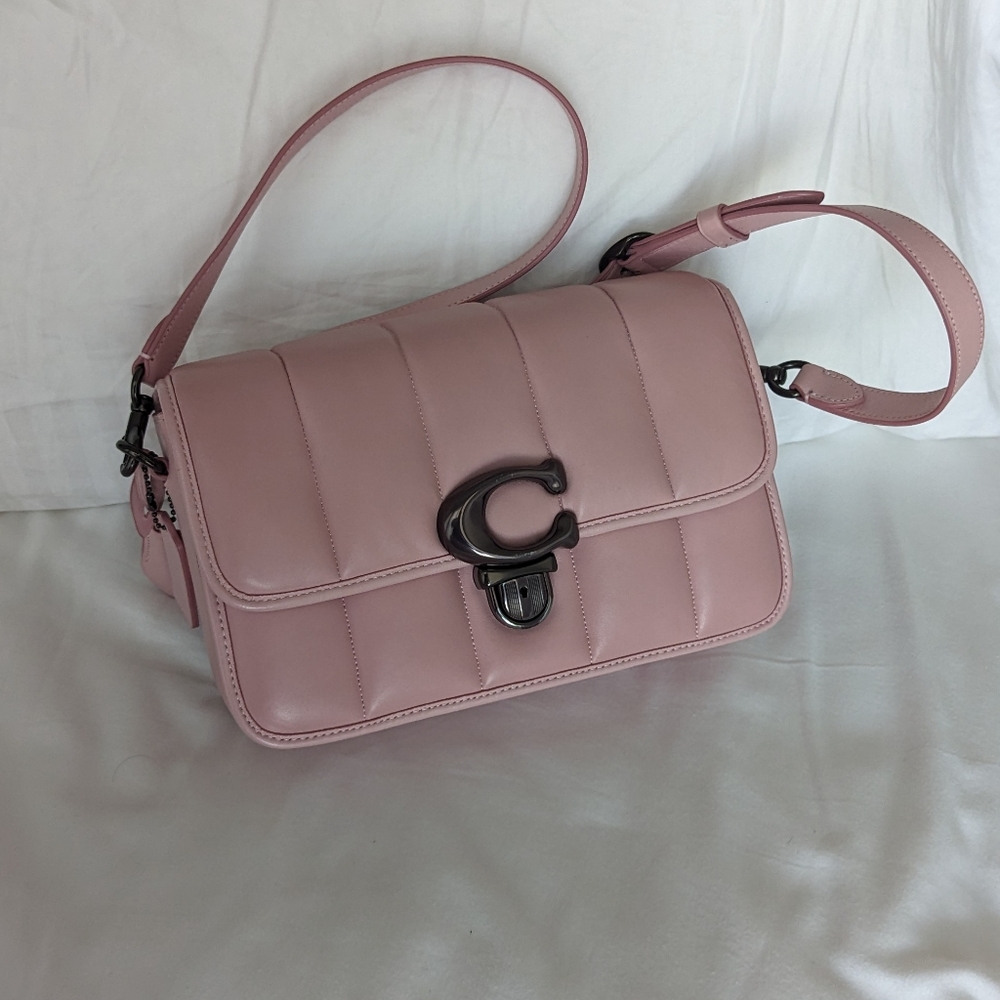 Pink coach studio bag